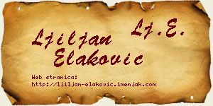 Ljiljan Elaković vizit kartica